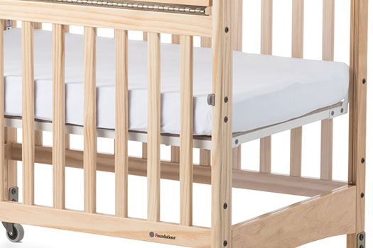 Foundations SafeReach Crib mattress board adjusts to two heights