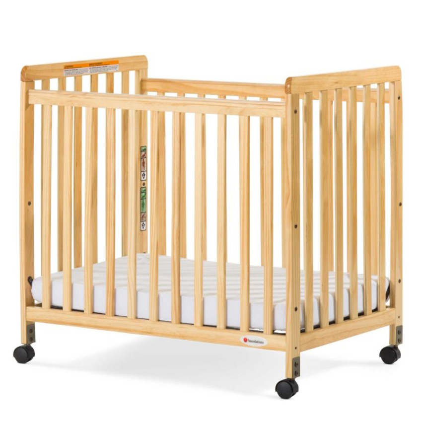 SafetyCraft Compact Wooden Baby Crib Daycare Cribs Foundations