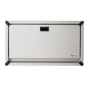 Foundations Stainless Diaper Changing Station, Horizontal Surface Mount, Closed View