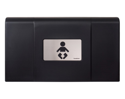 Foundations Ultra® Public Restroom Baby Changing Station, Black, Closed View