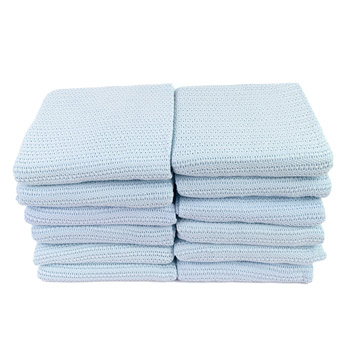Foundations Blue Cotton Baby Blanket