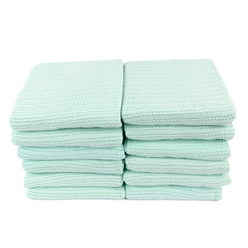 Foundations Green Cotton Baby Blanket