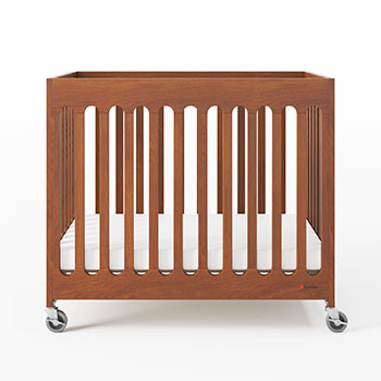Foundations Boutique wooden portable crib in cherry
