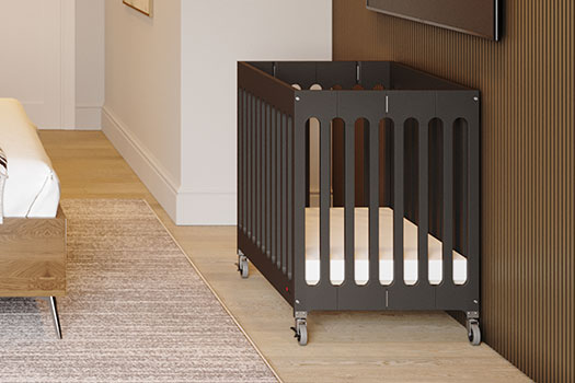 Boutique Wooden Portable Crib for hotels, airbnb, and vacation rentals 