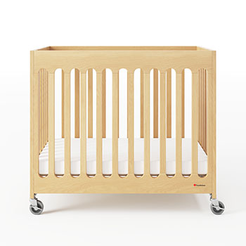 Boutique wood mini crib in natural by Foundations
