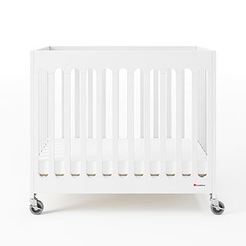 Foundations Boutique white folding wooden crib
