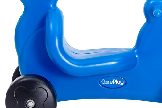 Squirrel ride on toy features a low seat for easy climbing