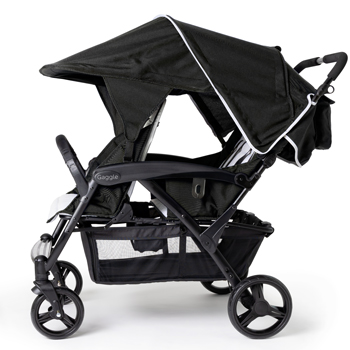 Gaggle Odyssey Multi-Child Quad Stroller in Black/Gray