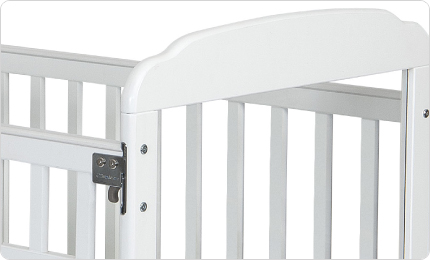 Crib white painted finish