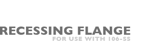 Recessing Flange for diaper dispenser