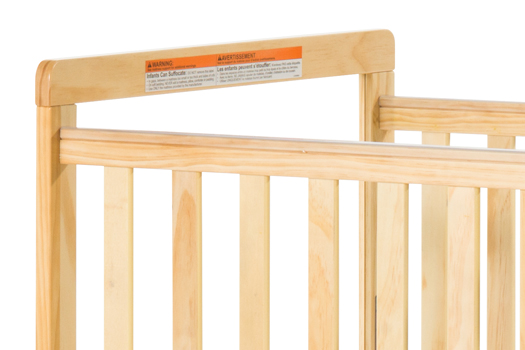 SafetyCraft Fixed-Side Mini Crib Wood Construction