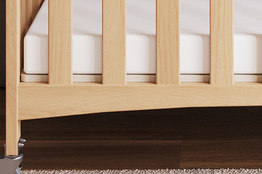 Foundations Travel Sleeper Wood Folding Compact Crib with 2 Foam Mattress