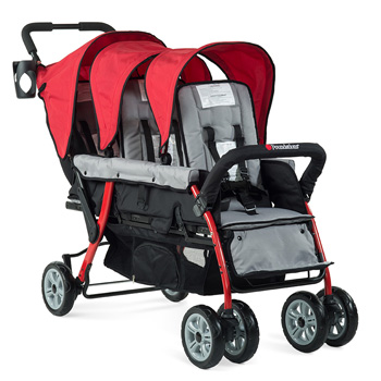 Foundations Red Triple Stroller