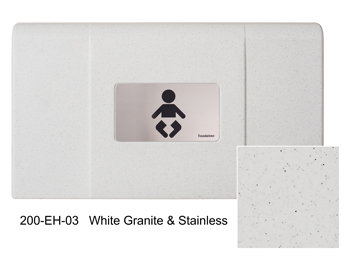 Ultra® Changing Station in White Granite & Stainless by Foundations