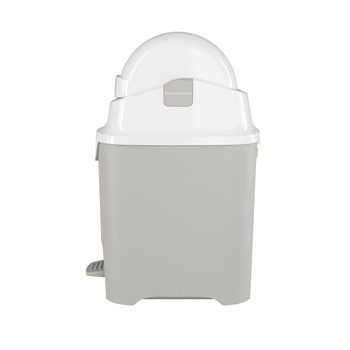 Foundations Mini Hands-Free gray diaper pail