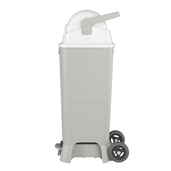Foundations Pro Hands-Free Tall with Wheels gray diaper pail
