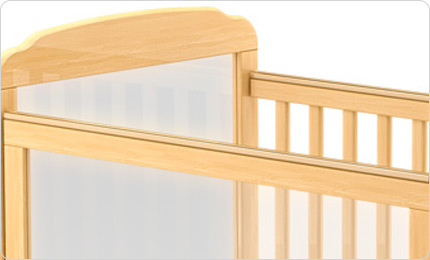 cribs are available with clear side panels
