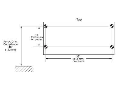 Premier stainless steel horizontal surface mount changing station installation guide
