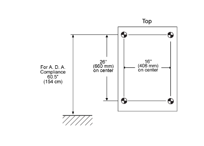 Premier stainless steel vertical surface mount changing station installation guide